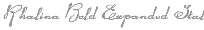 Rhalina Bold Expanded Italic
