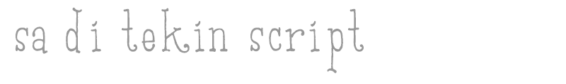 Sadi Tekin Script