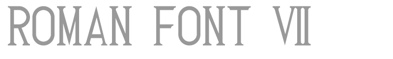 Roman Font 7