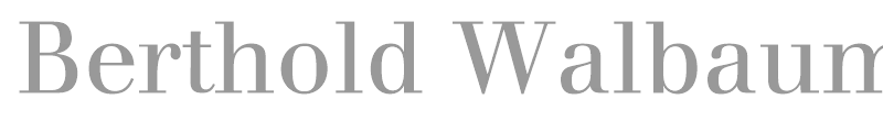 Berthold Walbaum Book