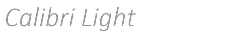Calibri Light Italic