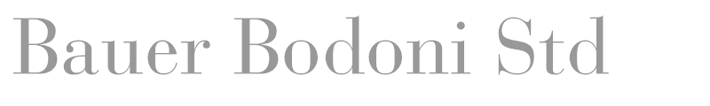Bauer Bodoni Std 1