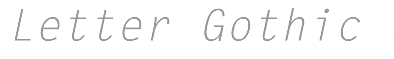 Letter Gothic Std