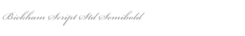 Bickham Script Std