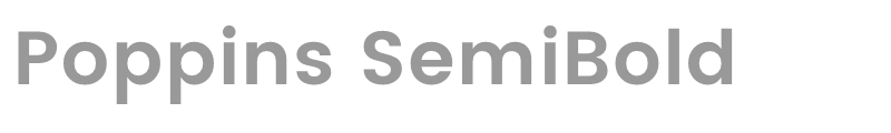 Poppins SemiBold
