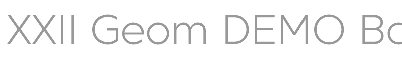XXII Geom DEMO