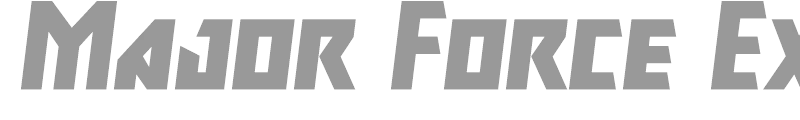 Major Force Expanded Italic