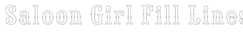 Saloon Girl Fill Lines