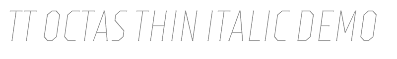 TT Octas Thin Italic DEMO