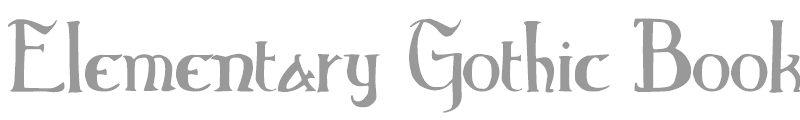 Elementary Gothic Bookhand