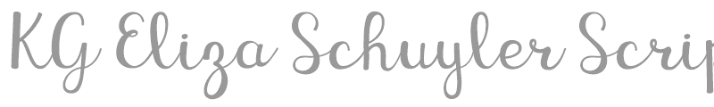 KG Eliza Schuyler Script