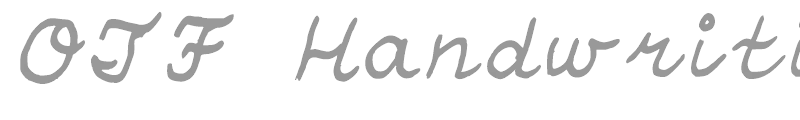 OTF Handwriting Standard