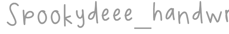 Spookydeee Handwriting