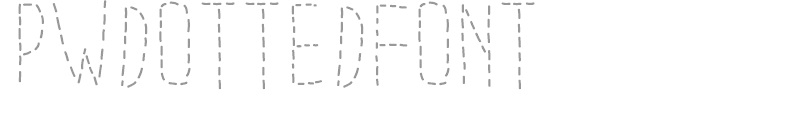 PW Dotted Font