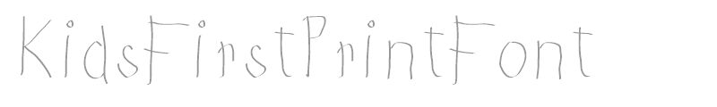 Kids First Print Font