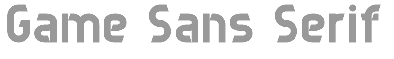 Game Sans Serif 7