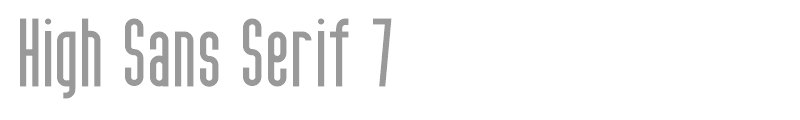 High Sans Serif 7
