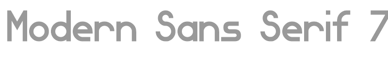 Modern Sans Serif 7