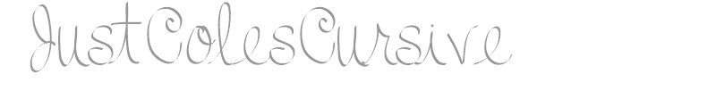 Just Coles Cursive