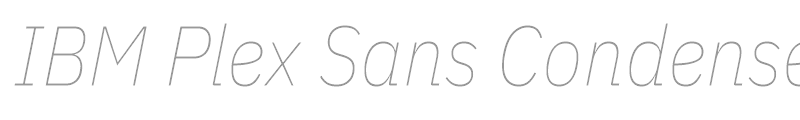 IBM Plex Sans Condensed