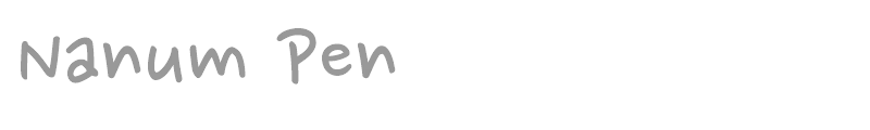 Nanum Pen Script