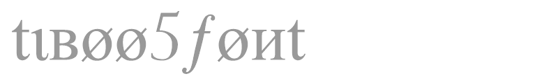 Tiboo 5 font