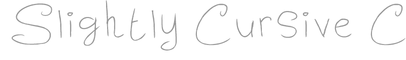 Slightly Cursive Characters