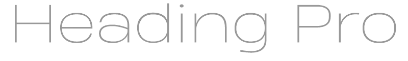 Heading Pro Wide