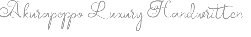 Akurapoppo Luxury Handwritten