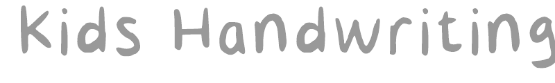 Kids Handwriting