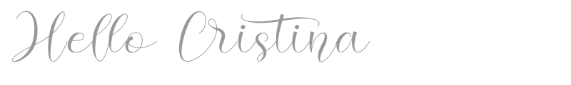 Hello Cristina