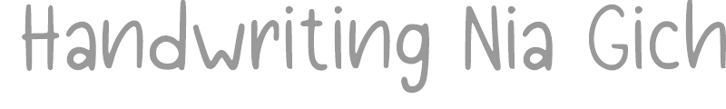 Handwriting Nia Gichi