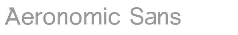 Aeronomic Sans