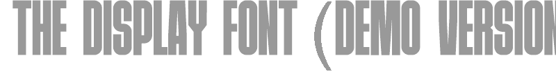 The Display Font