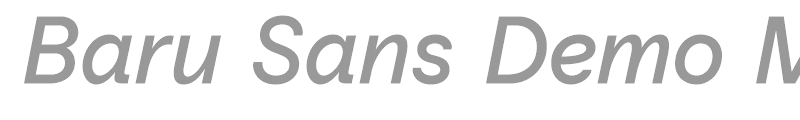Baru Sans - Demo
